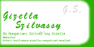 gizella szilvassy business card